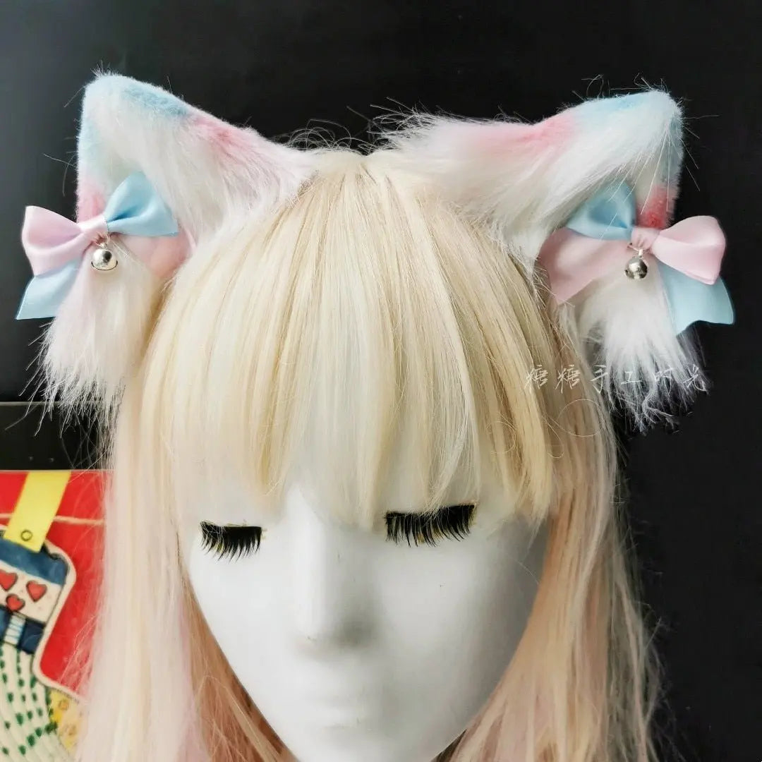Soft Plush Pastel Kitty Ears