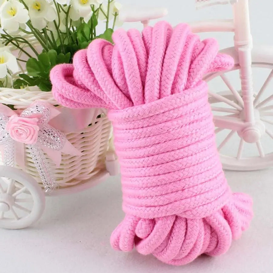 Pink 5M Bondage Restraint Cotton Rope pink