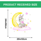 Lil Moon Bunny PVC Wall Sticker - Puppy's Aesthetics