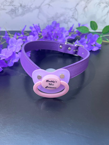 Daddy's Wet Princess Pacifier Gag - Puppy's Aesthetics