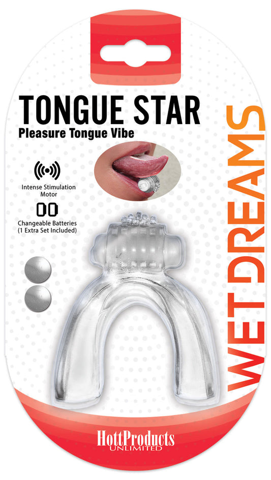 Wet Dreams Tongue Star - Clear Personal Massager