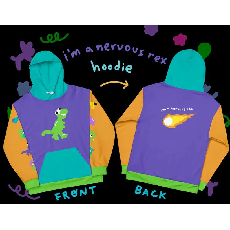Dino Balloon Animal Hoodie 2XS - 6XL