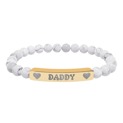 Daddy Natural Stone Bracelet (Colors) - Puppy's Aesthetics