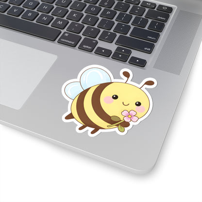 Cute Chubby Bee Kiss-Cut Sticker - Puppy's Aesthetics