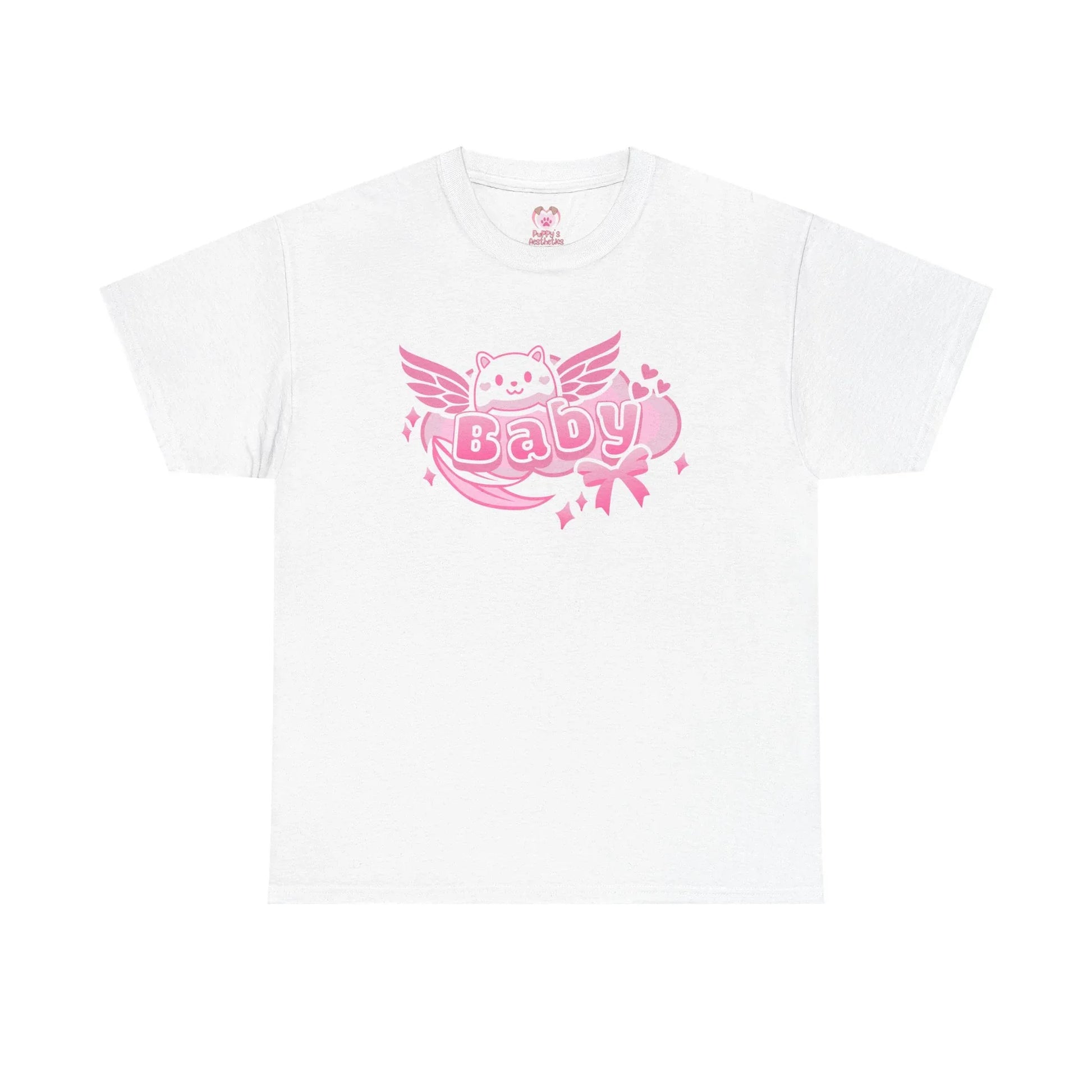 Soft Baby Pink Wings Play Tee - Puppy's Aesthetics
