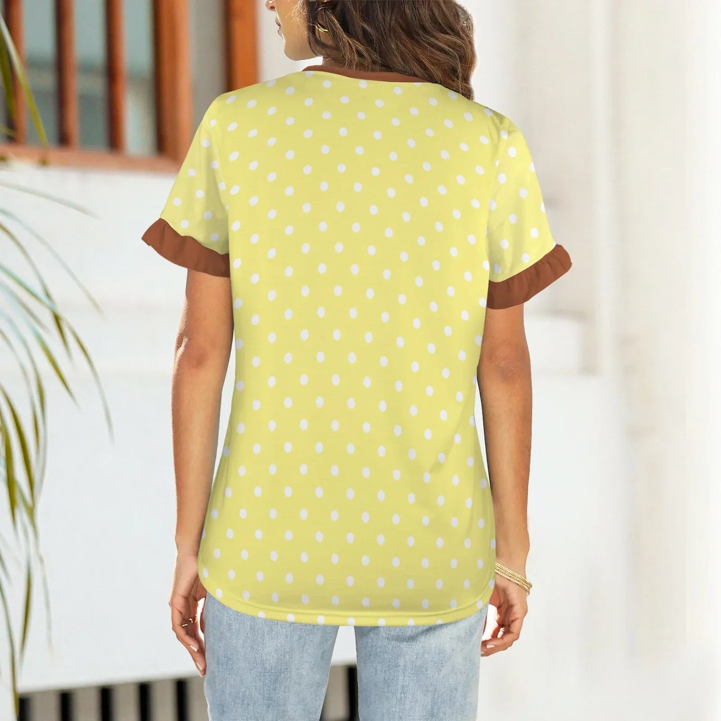 Sunflower Kitty Ruffle Play Tee - Puppy's Aesthetics