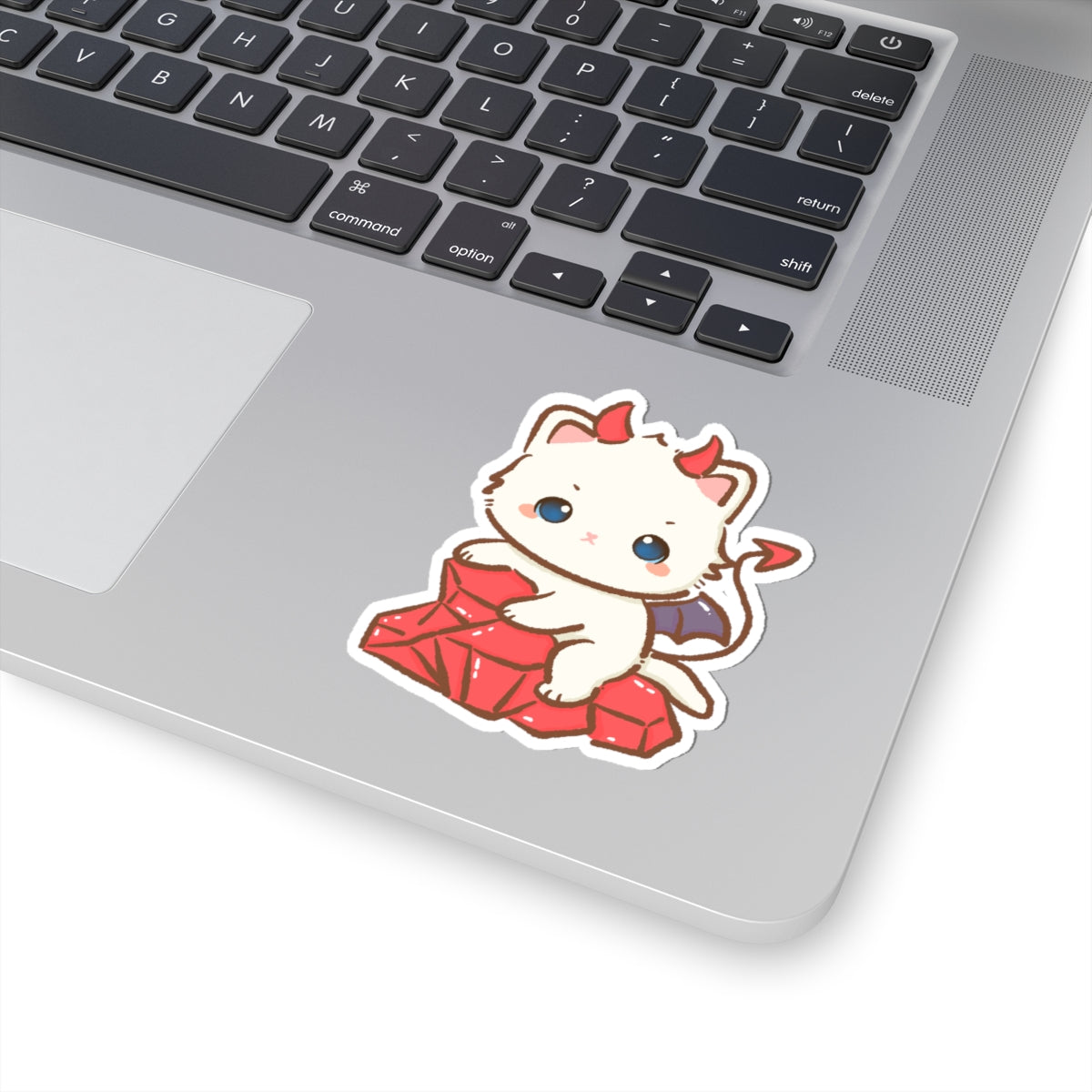 Kawaii Demon Kitty Kiss-Cut Sticker - Puppy's Aesthetics