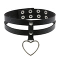PU Leather Heart Pendant Collar (Colors) - Puppy's Aesthetics