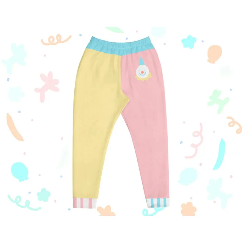 Pastel Colorblock Clown Men's Sized Joggers XS - 3XL
