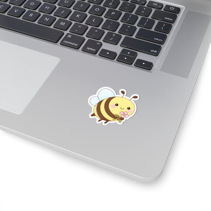 Cute Chubby Bee Kiss-Cut Sticker - Puppy's Aesthetics