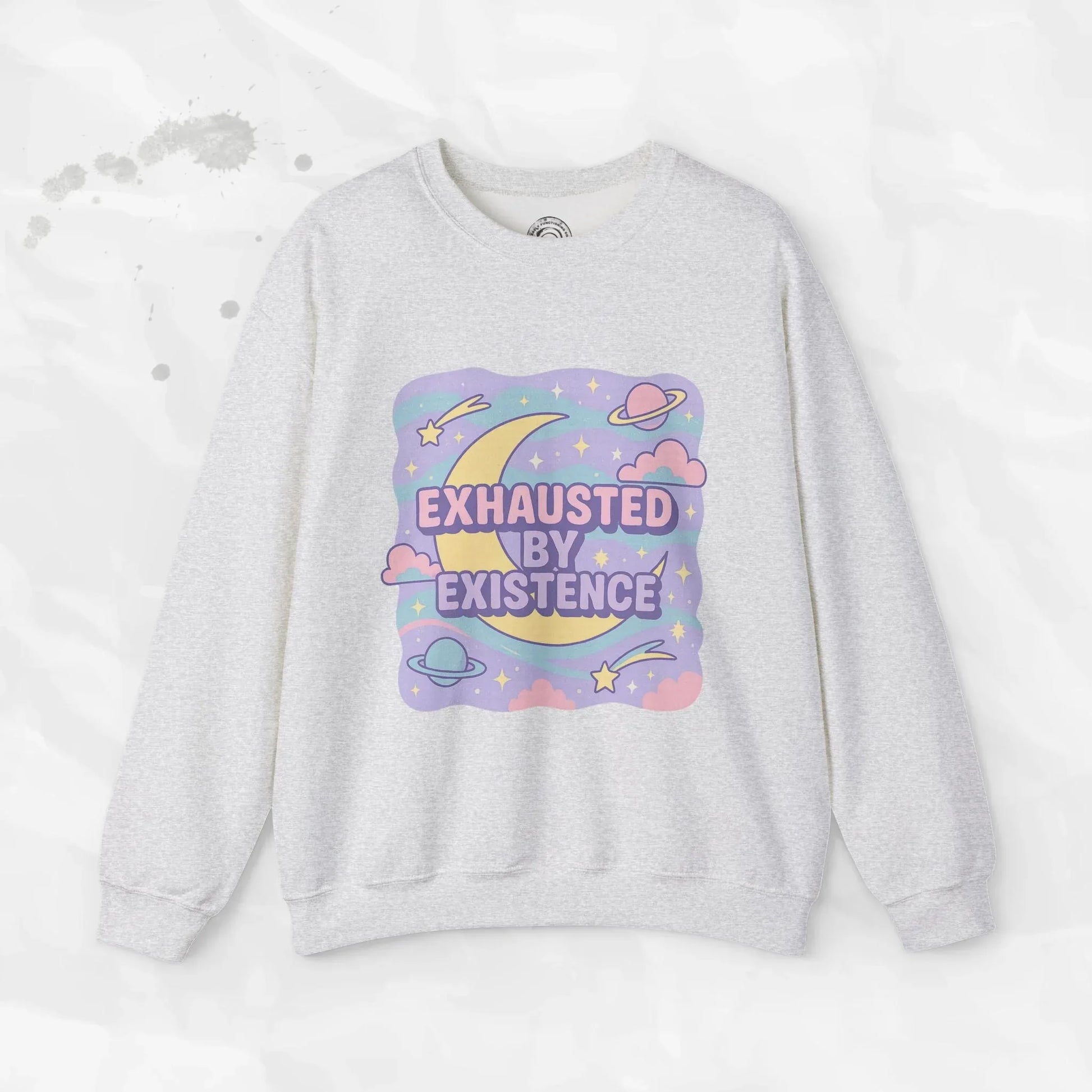 Exhausted by Existence Crew Sweater (Colors) - Puppy's Aesthetics