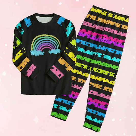 Neon Rainbow Unisex Pajama Set