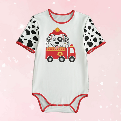 Dalmatian Firetruck Adult Unisex Onesie