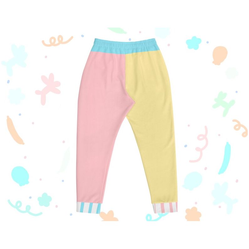 Pastel Colorblock Clown Men's Sized Joggers XS - 3XL