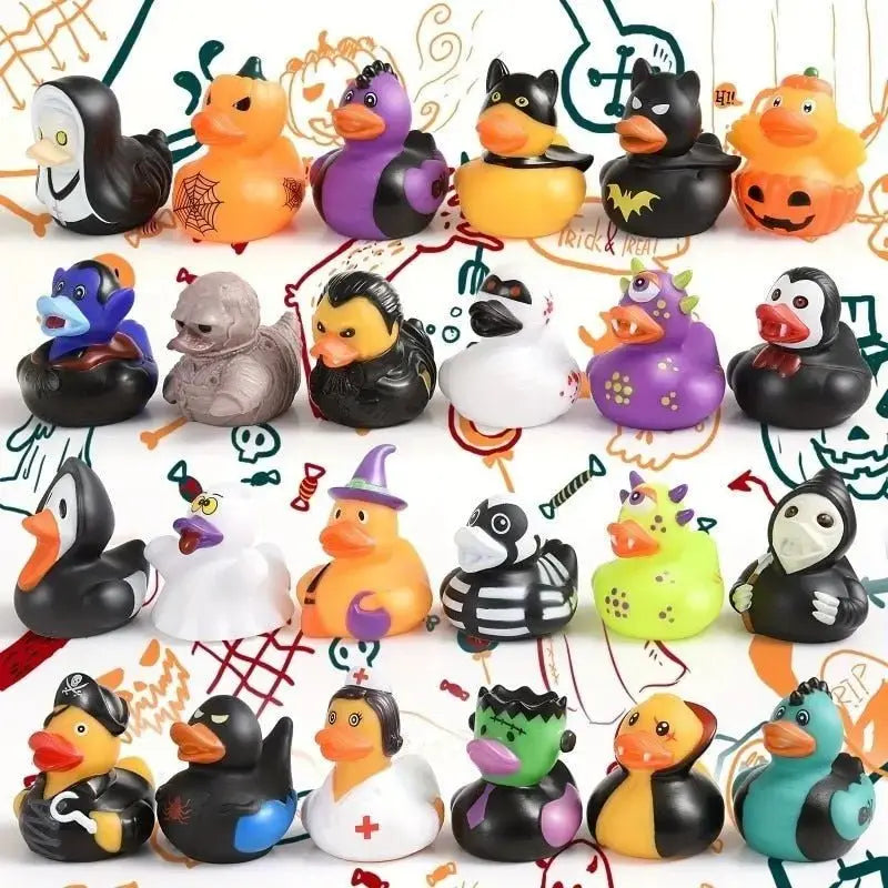 12/24pcs Halloween Rubber Duckies Puppy's Aesthetics