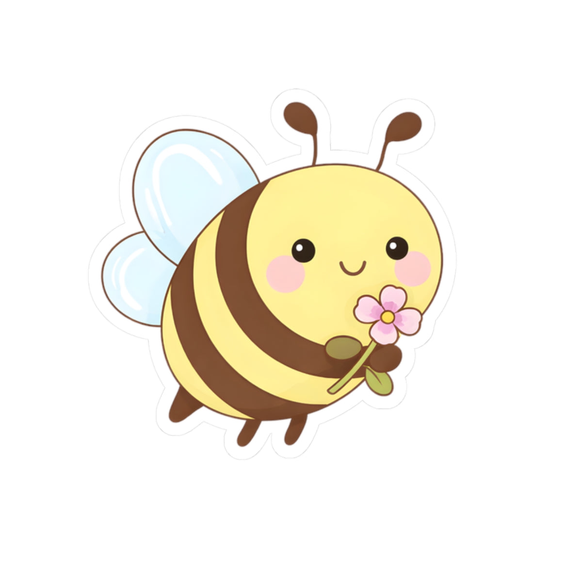Cute Chubby Bee Kiss-Cut Sticker - Puppy's Aesthetics