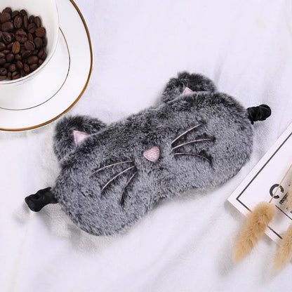 Dreamy Kitty Plush Sleep Mask - Puppy's Aesthetics