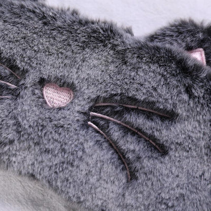 Dreamy Kitty Plush Sleep Mask - Puppy's Aesthetics