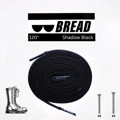 Dark Shadow Black Elastic Shoelaces - Puppy's Aesthetics
