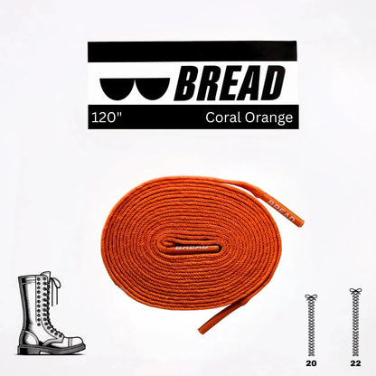 Bold Coral Orange Elastic Shoelaces - Puppy's Aesthetics