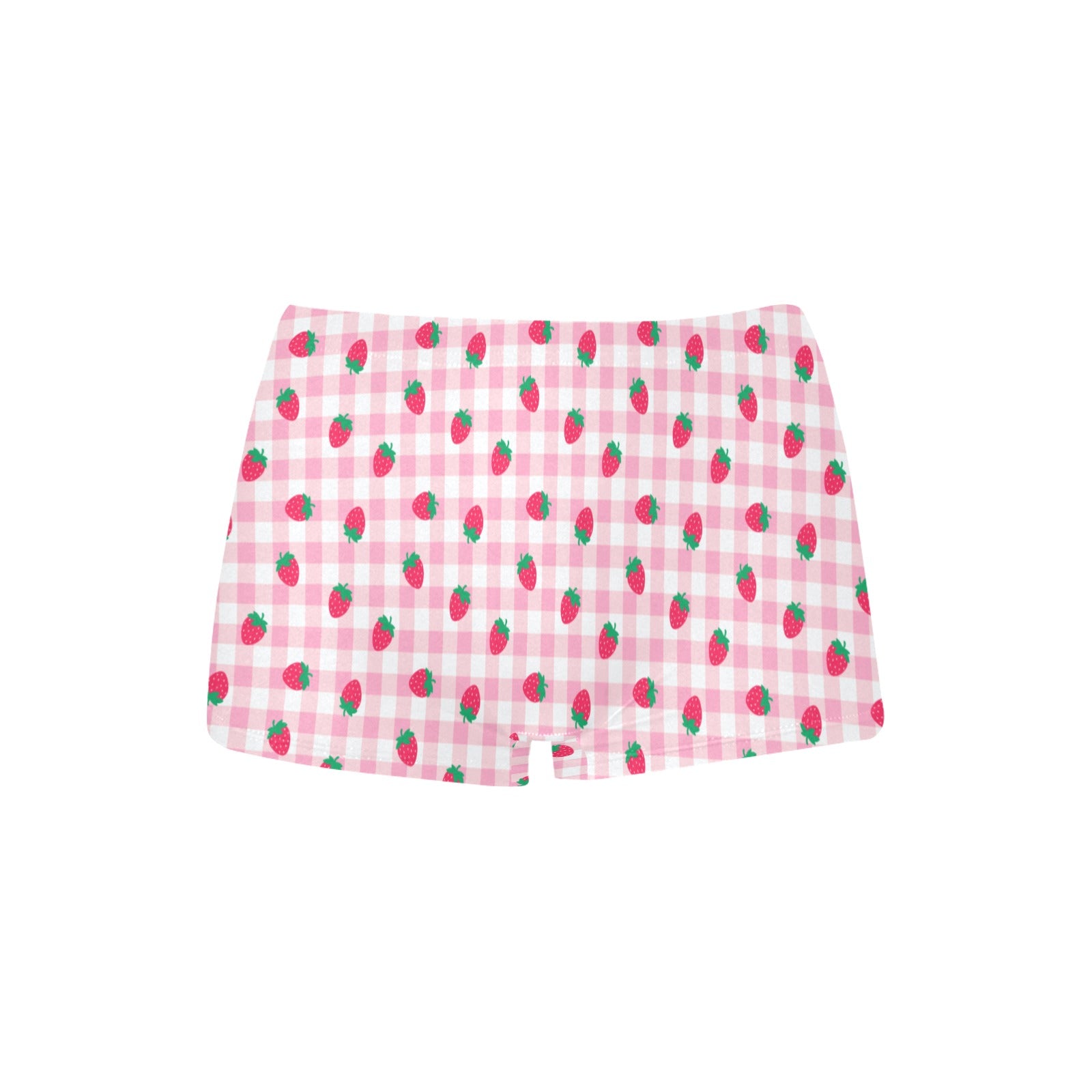 Strawberry Plaud Boyshort Panties