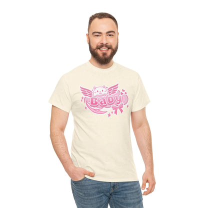 Soft Baby Pink Wings Play Tee - Puppy's Aesthetics