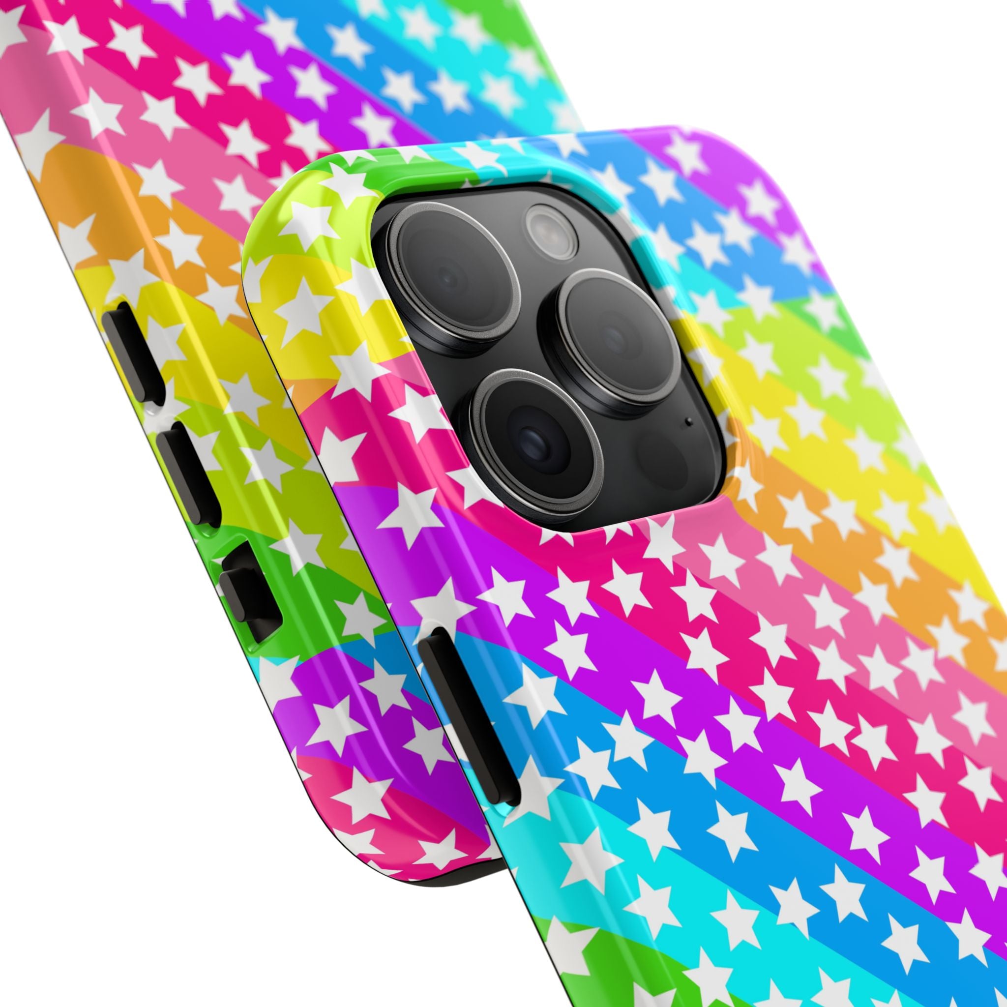 Starry Sprinkle Rainbow Tough iPhone Case