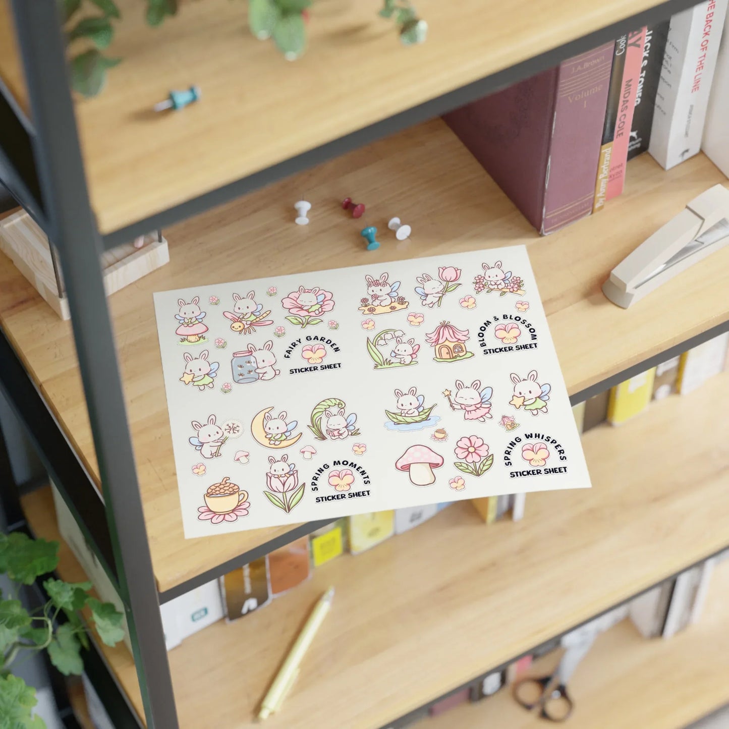 Spring Garden Sticker Sheet - Puppy's Aesthetics