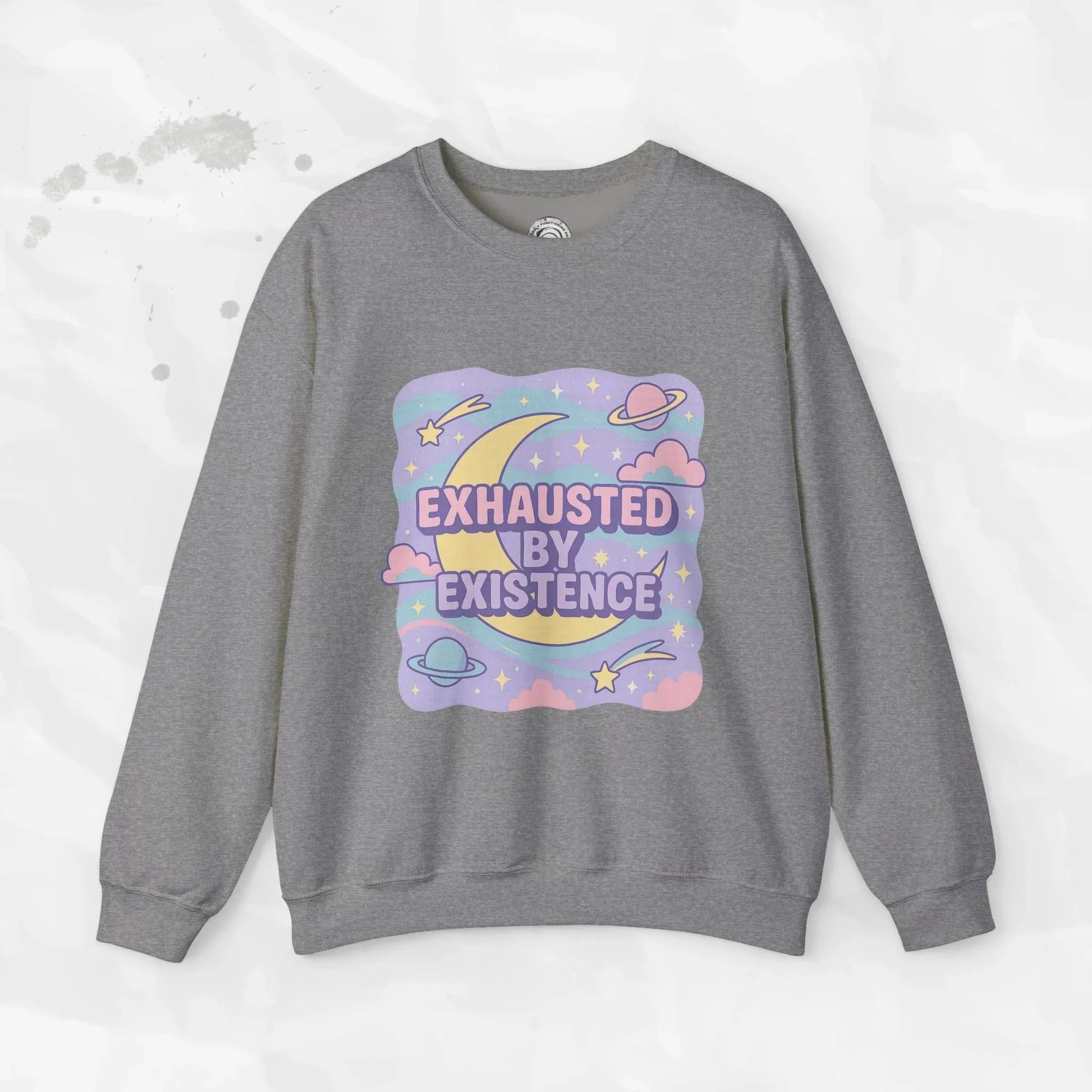 Exhausted by Existence Crew Sweater (Colors) - Puppy's Aesthetics