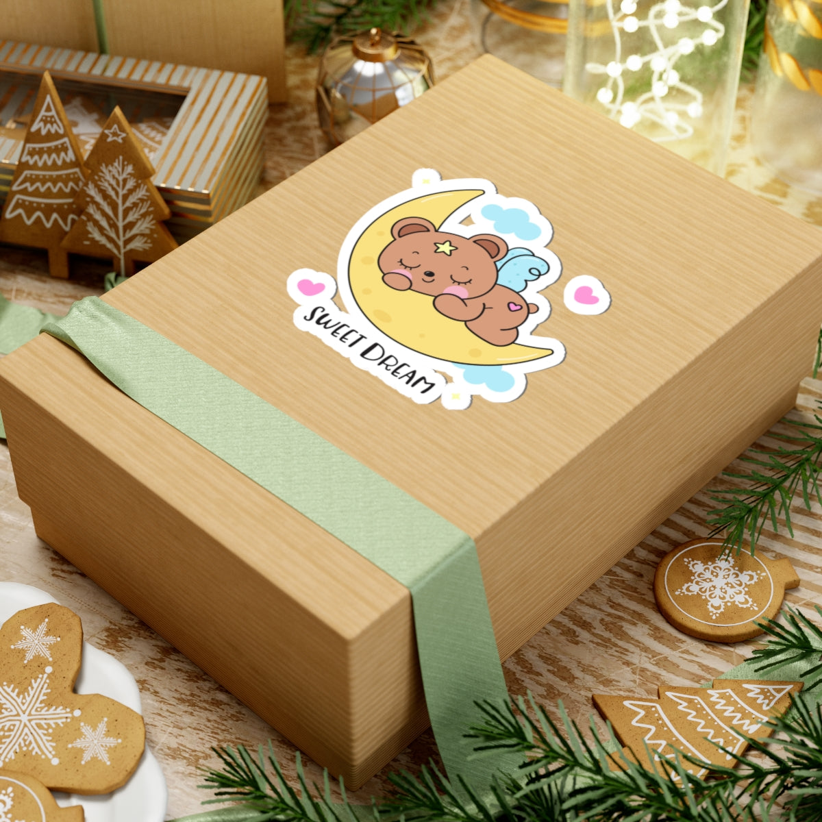 Sweet Dream Bear Kiss-Cut Sticker - Puppy's Aesthetics