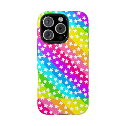 Starry Sprinkle Rainbow Tough iPhone Case