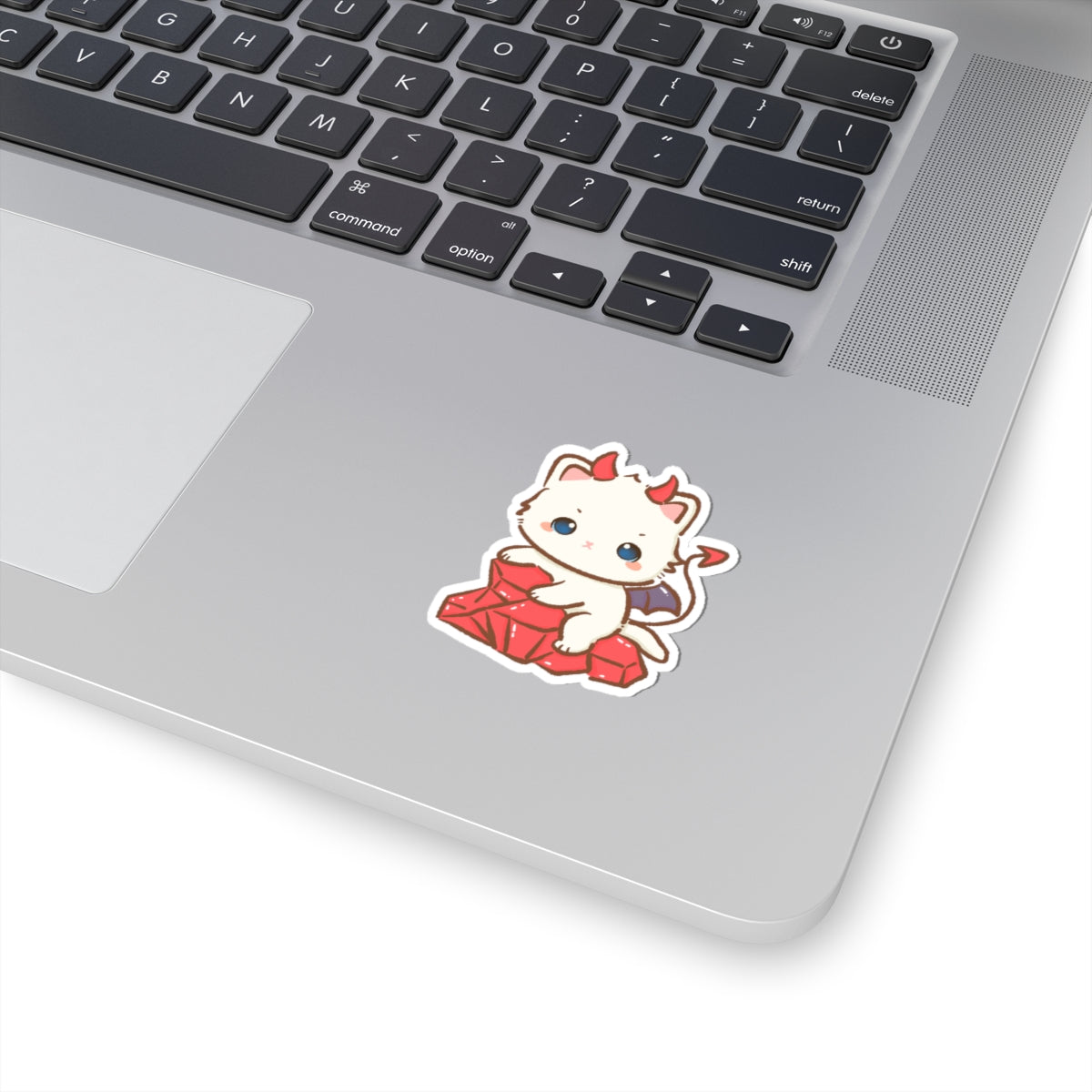 Kawaii Demon Kitty Kiss-Cut Sticker - Puppy's Aesthetics