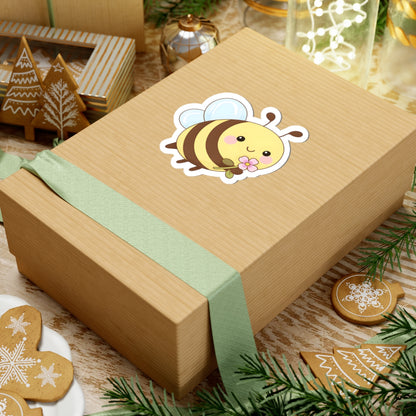 Cute Chubby Bee Kiss-Cut Sticker - Puppy's Aesthetics