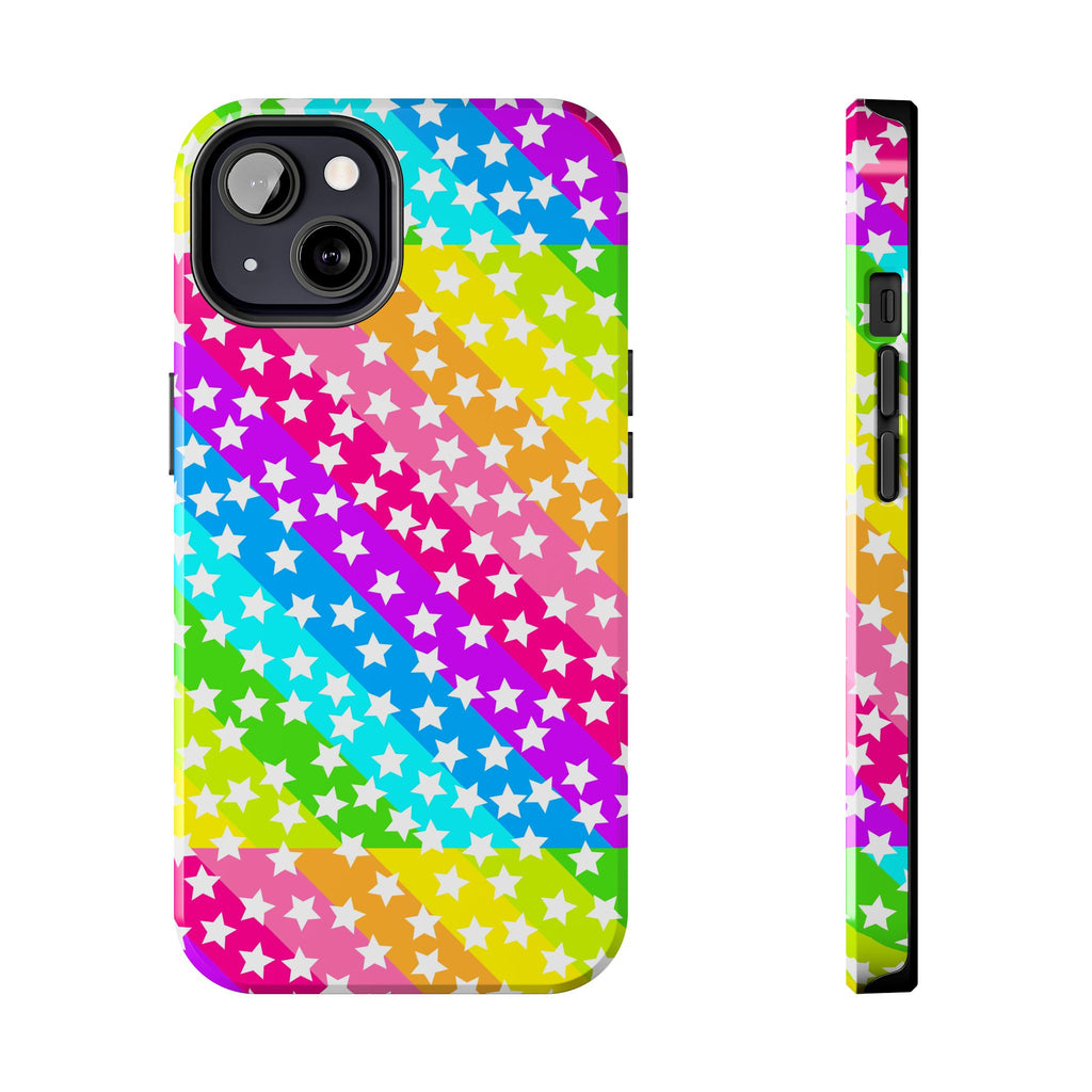 Starry Sprinkle Rainbow Tough iPhone Case