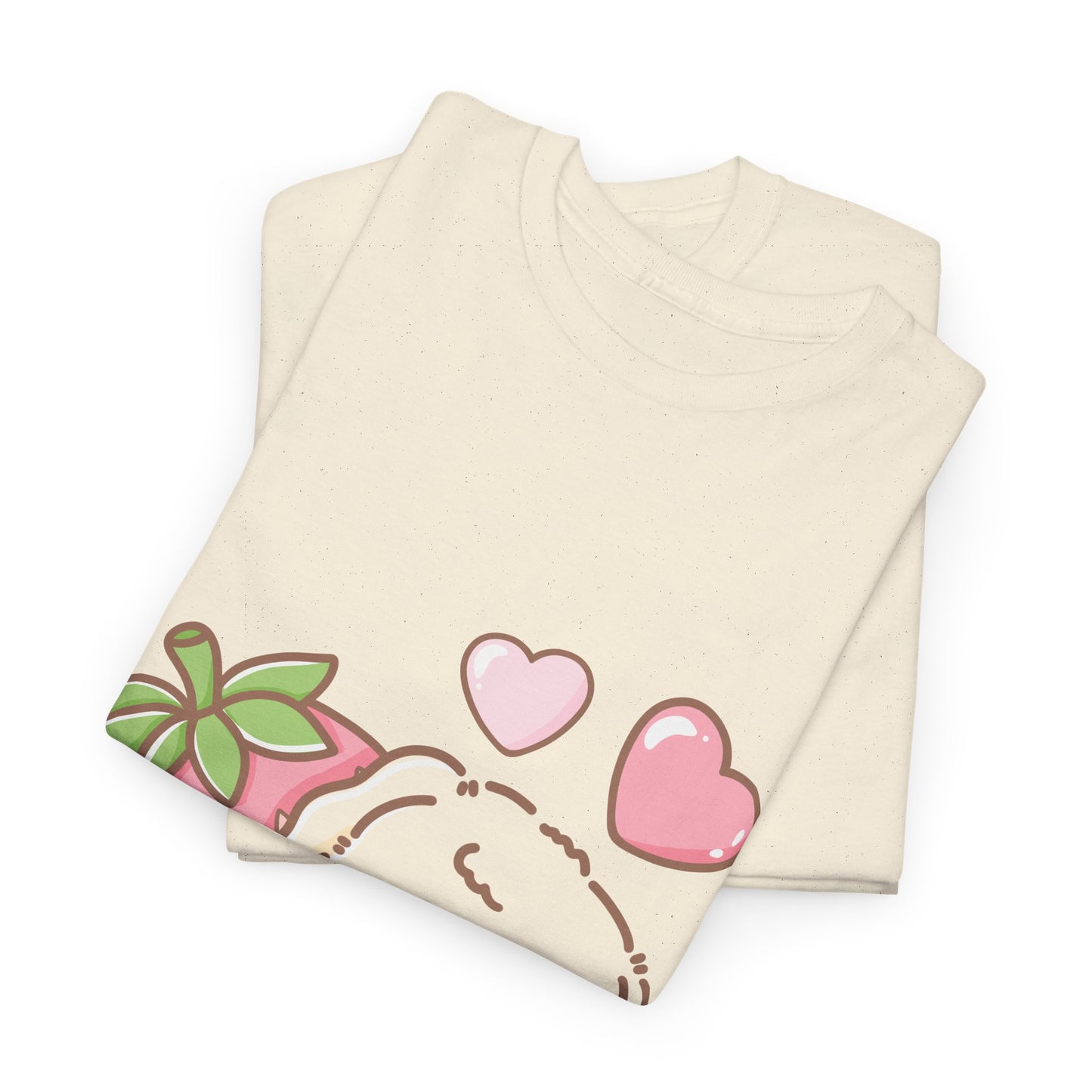 Cute Bunny Strawberry Play Tee - Puppy's Aesthetics