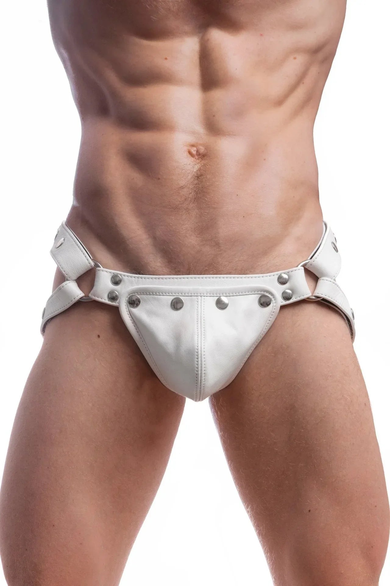 Studded Fetish Leather Harness Briefs (Colors) - Puppy's Aesthetics