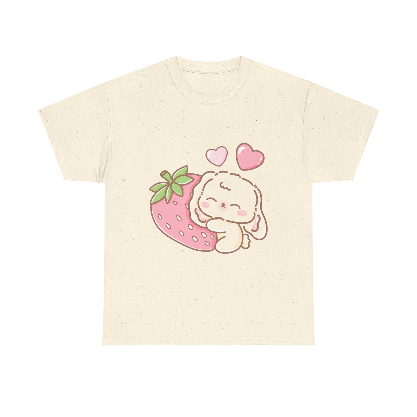 Cute Bunny Strawberry Play Tee - Puppy's Aesthetics