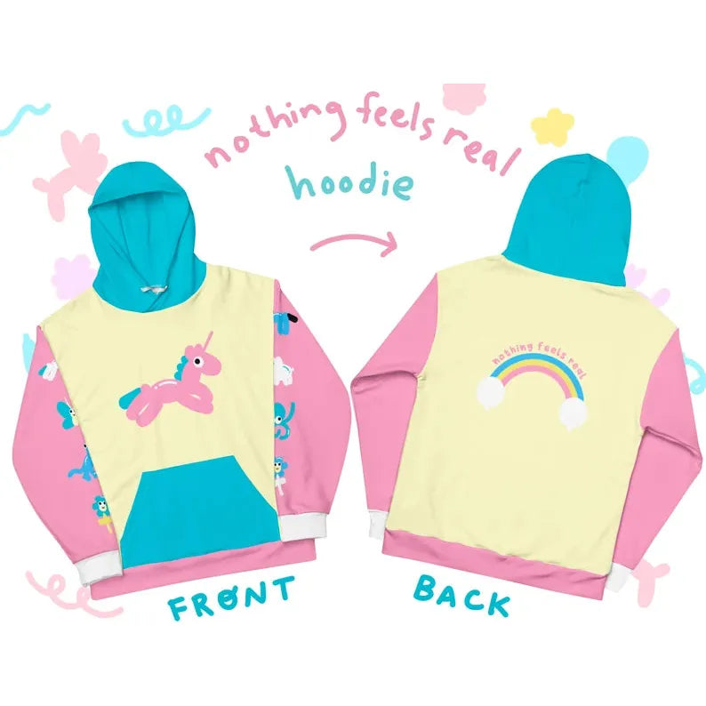Unicorn Balloon Animal Hoodie 2XS - 6XL