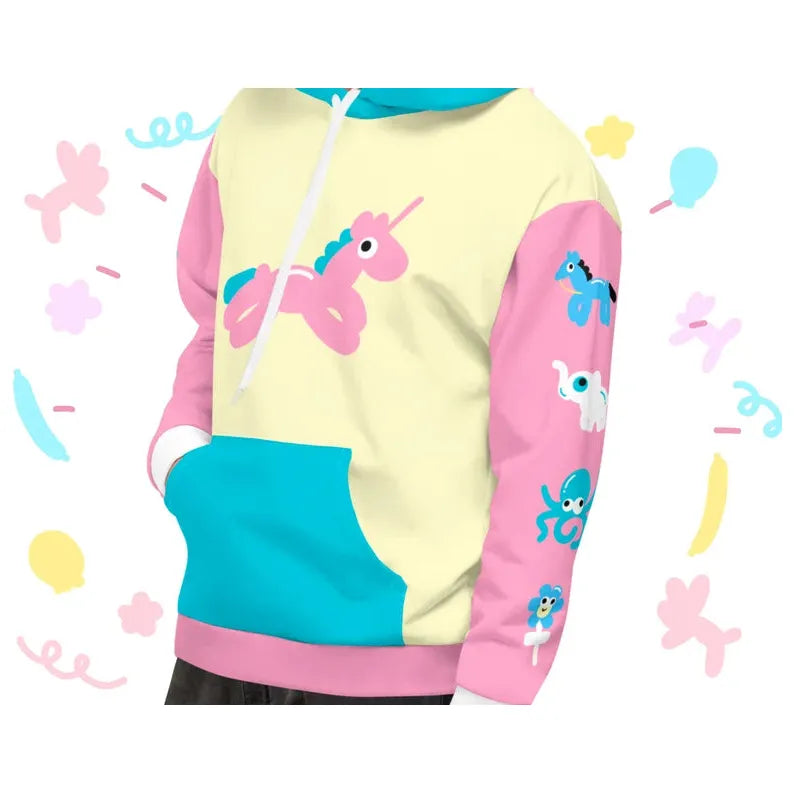 Unicorn Balloon Animal Hoodie 2XS - 6XL
