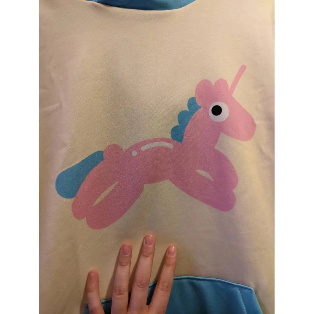 Unicorn Balloon Animal Hoodie 2XS - 6XL