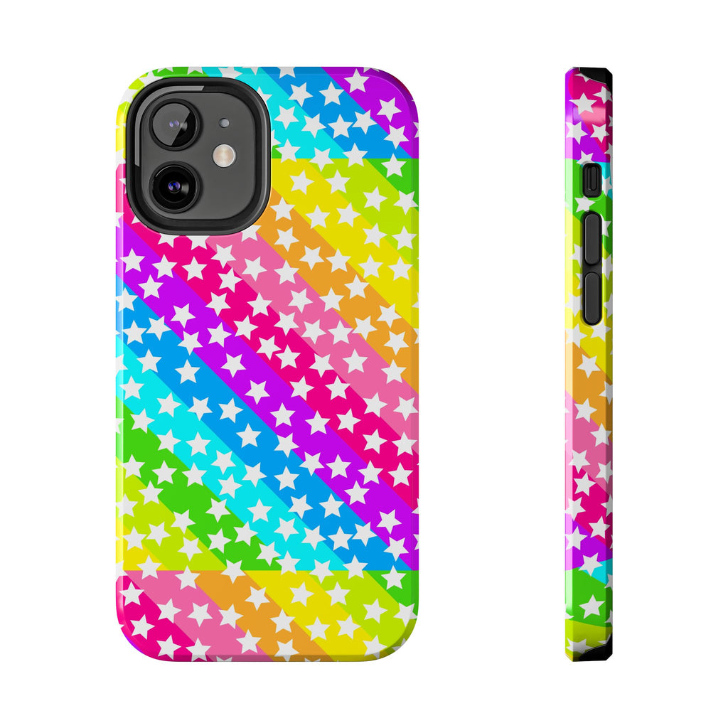 Starry Sprinkle Rainbow Tough iPhone Case