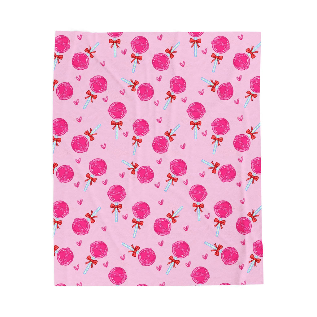 Pink Lollipop Velveteen Plush Blanket