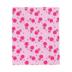 Pink Lollipop Velveteen Plush Blanket