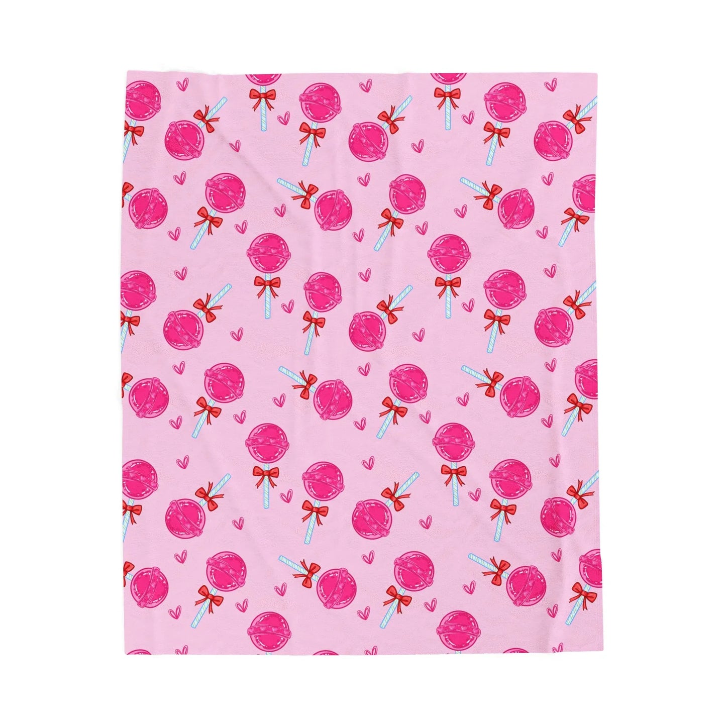 Pink Lollipop Velveteen Plush Blanket - Puppy's Aesthetics
