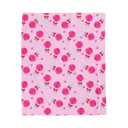 Pink Lollipop Velveteen Plush Blanket - Puppy's Aesthetics