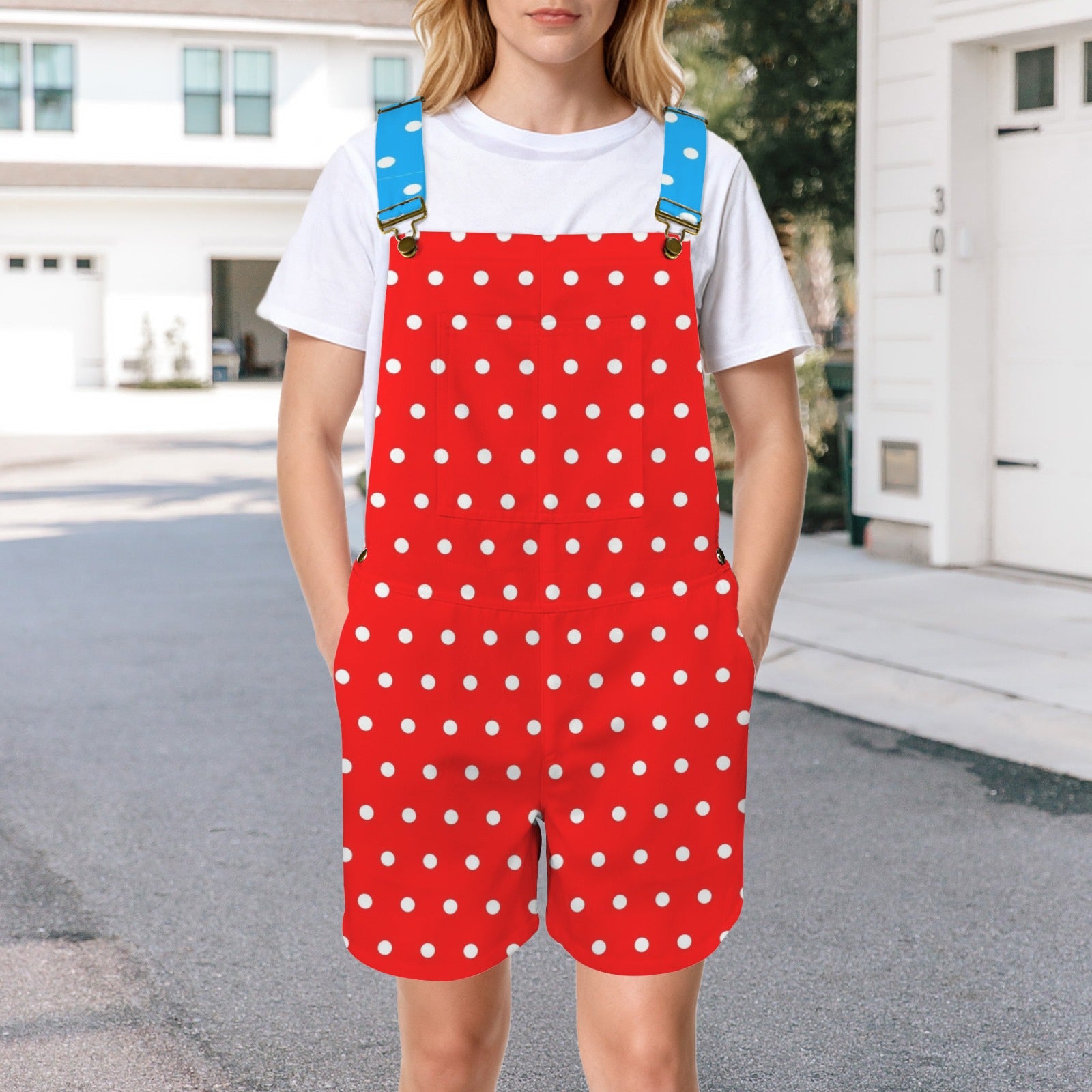 Polka Dot Unisex Huggeralls