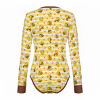 Busy Bees Long Sleeve CuddleSuit