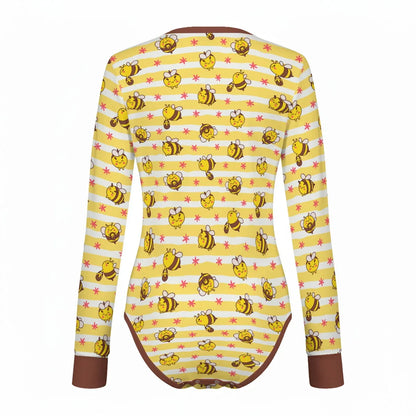 Busy Bees Long Sleeve CuddleSuit - Puppy's Aesthetics