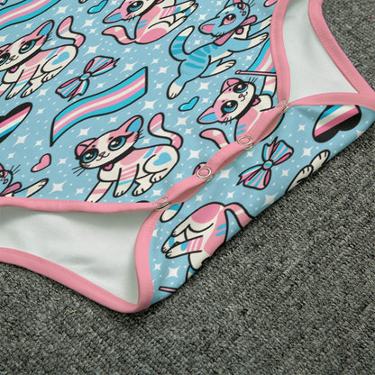 Purrfect Trans Pride Adult Cuddlesuit