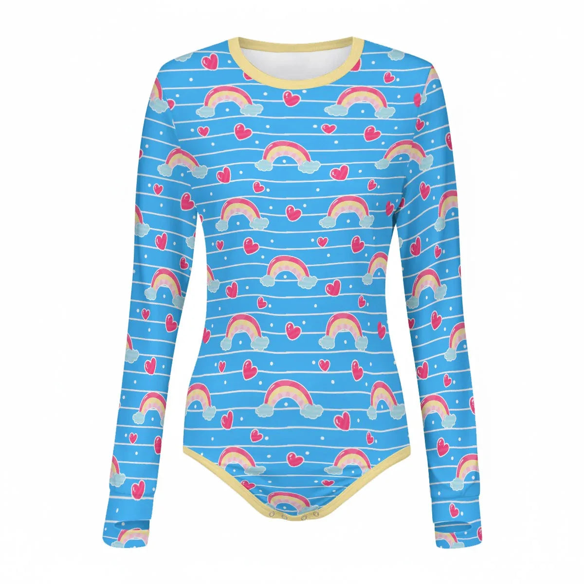 Rainbow Wishes Long Sleeve CuddleSuit - Puppy's Aesthetics